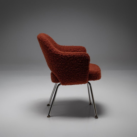 Image 1 of Model 71 Dining Chair in Alpaca and Mohair Bouclé by Eero Saarinen for Knoll