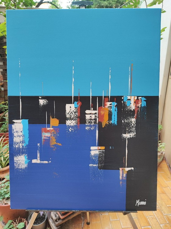 Giancarlo MARCUCCI - Regata - Artist's painting – Paintings & Drawings, Canvas (photo 6 of 13)