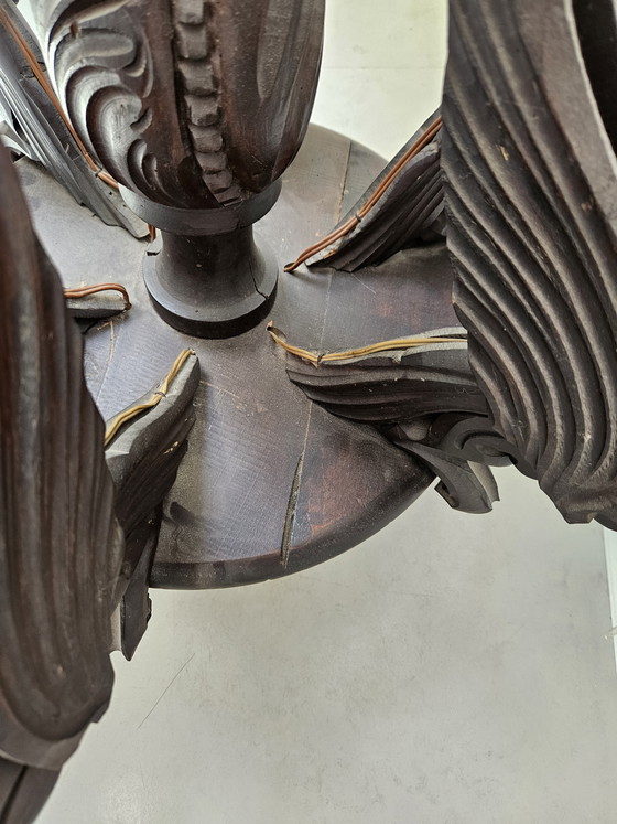 Image 1 of Lampadario gotico antico in rovere a 6 bracci