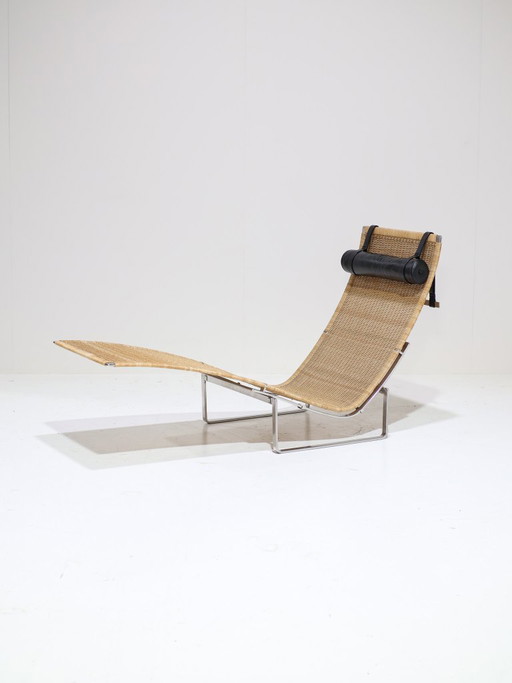 Fauteuil lounge PK24 Poul Kjaerholm Fritz Hansen en rotin 1988