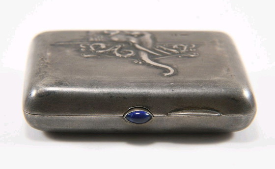 Image 1 of Portefeuille en argent 875 orné d'une tête d'éléphant en relief