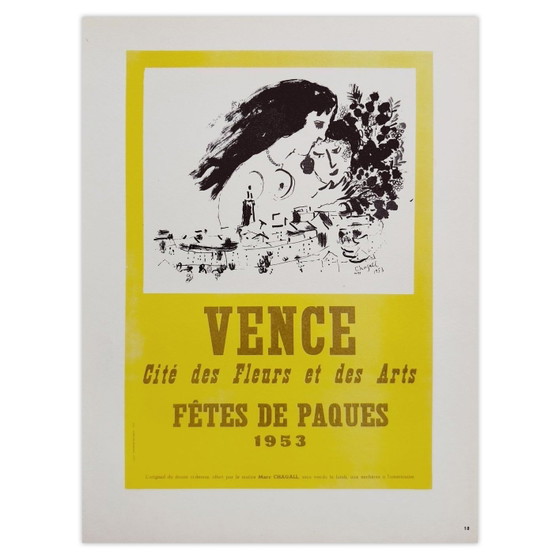 Image 1 of Marc CHAGALL AF 1953 - Cartel Vence Fêtes de Pâques 1959