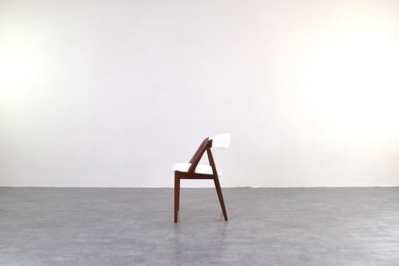 Image 1 of Mid-Century Teak & Boucle Chairs Model 31 by Kai Kristiansen for Schou Andersen, 1960s, Set of 4