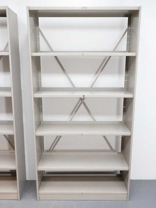 Vintage Bücherregal / Metall / Grau / Ahrend de Cirkel