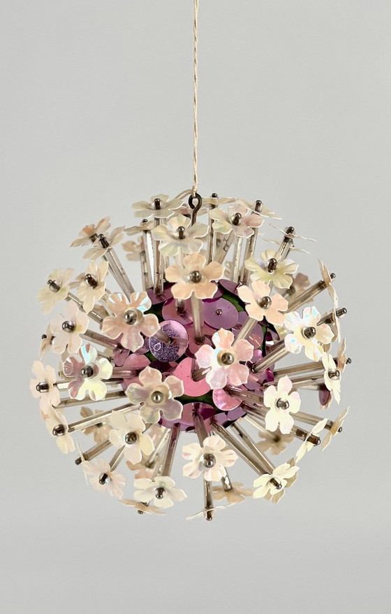 Image 1 of Vintage Space Age Christmas Ornament – Pink – 1960s – Boxed