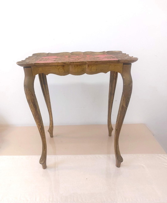 Tavolini impilabili fiorentini, Italia 1950, firmati. – Plastic, Wood (photo 8 of 15)