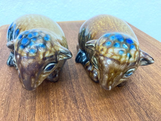 Image 1 of 2 figuras de cerámica ovejas por Klothilde Giefer ferrocarril 60s 70s