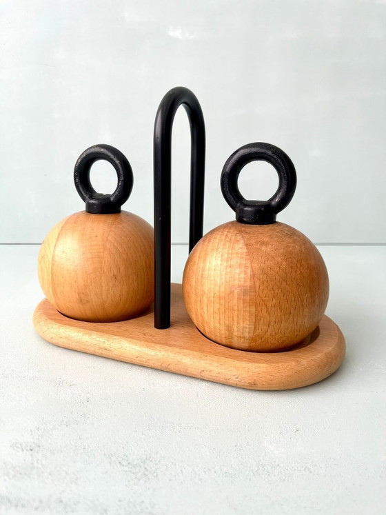 Image 1 of Bodum Ball Boy molinillo de pimienta juego de molinillo de sal Dinamarca diseño danés posmoderno Nissen