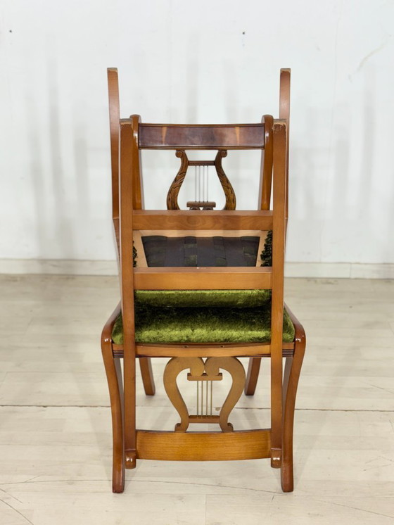 Image 1 of 6 sedie da pranzo in mogano, stile vintage