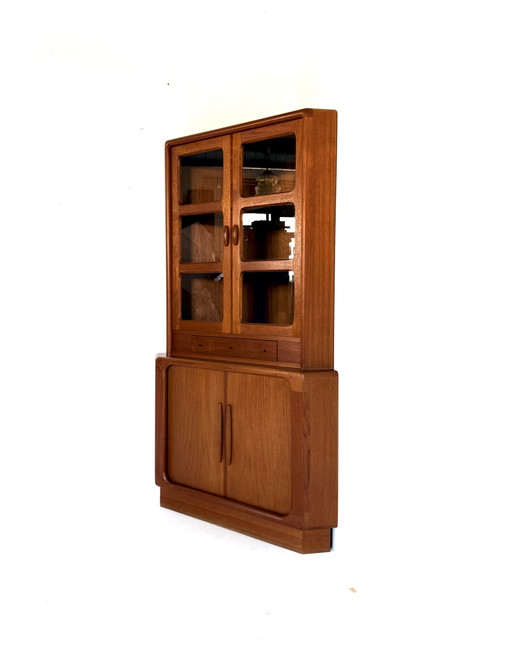 Vetrina ad angolo vintage in teak, Dyrlund anni '70 – vitrinekasten, Glass, Wood (photo 2 of 12)