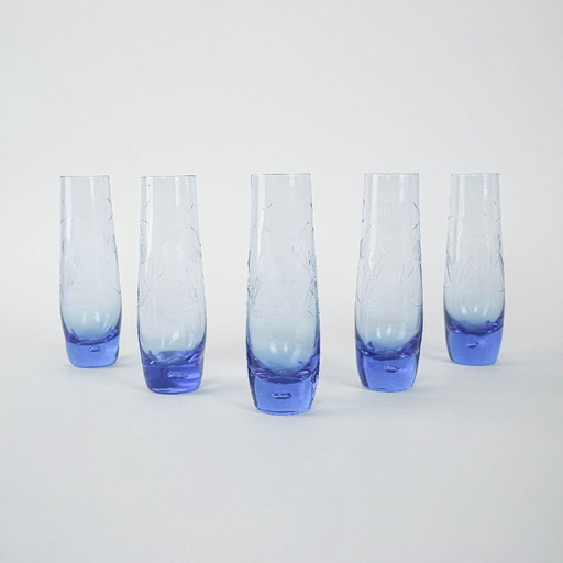 Set di bicchieri, design italiano, anni '80, produzione: Italia