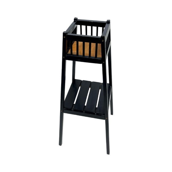 Image 1 of Vintage wooden stand/flower stand – 1960s/1970s, modernist design, 80 cm