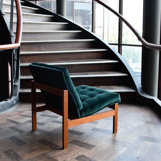Teak Easy Chair Ole Gjerlov Knudsen & Torben Lind – France & Søn, Fauteuils, Textile (photo 4 of 9)
