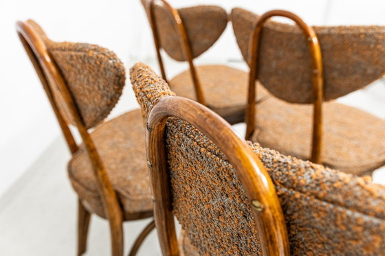 Image 1 of Satz von 6 Esszimmerstühlen Nr. 124 von H&J Kurmanowicz, Polen, 1950er Jahre