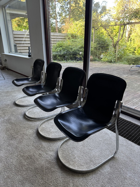 Cidue C2 Chairs Willy Rizzo – Dining chairs, Leather, Metal (photo 2 of 8)