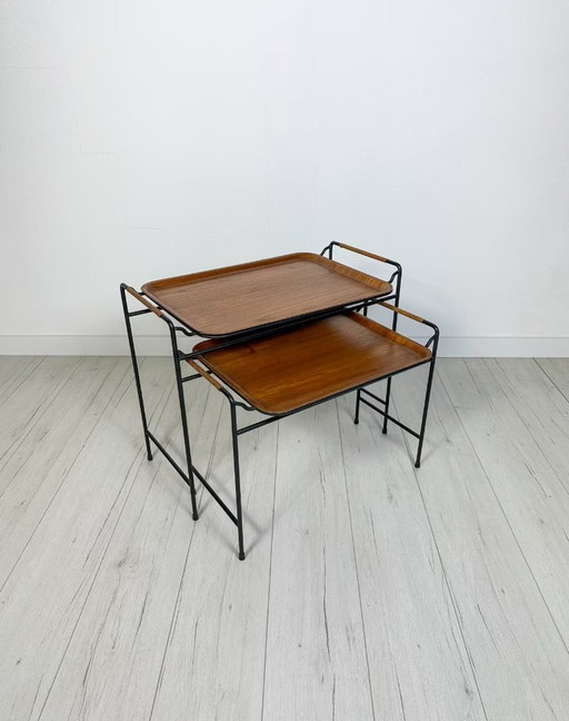 Vintage Danish Teak Nesting Tables by Silva 60s