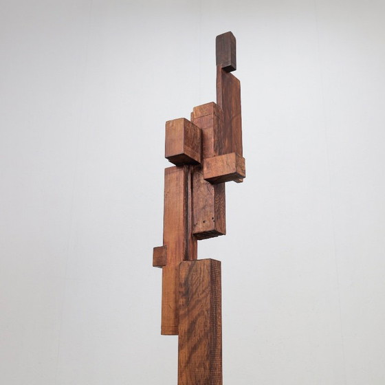 Scultura astratta costruttivista in legno, Paesi Bassi, anni '70 – Sculture, Wood (photo 6 of 8)