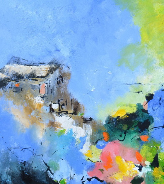 Das gelbe Haus auf dem Hügel – Gemälde & Zeichnungen, Canvas (photo 2 of 5)