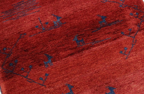 Image 1 of Original Persian carpet Gabbeh Ghashghai oriental carpet 200 cm x 92 cm old natural