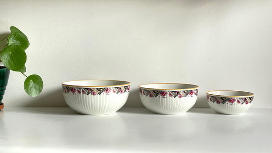 Image 1 of Ensaladeras Mehun con decoración Art Déco