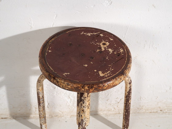 Vintage ronde kruk (ca. 1950) #3 – Krukjes, Iron, Industrieel (photo 16 of 36)