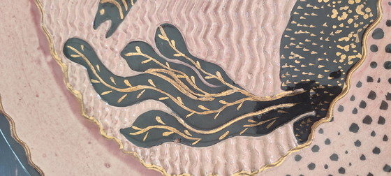 Image 1 of Grote geglazuurde aardewerken schaal, gesigneerd door Tony Jaillet, jaren 1950-1960.