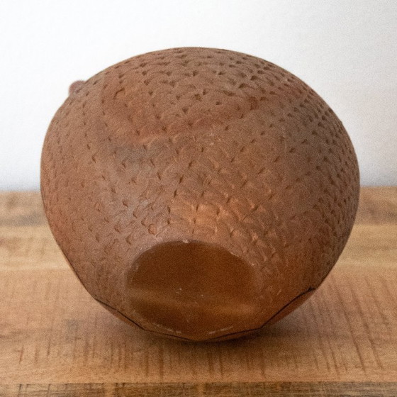 Image 1 of Abstract Terracotta Owl Vase