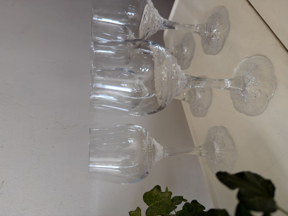 Image 1 of Set mit 5 Kristallweingläsern