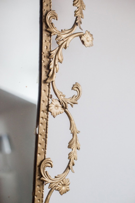 Image 1 of Tall guild metal frame freestanding antique mirror 