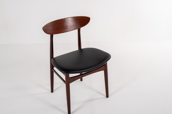 Image 1 of Ensemble de 4 chaises de salle à manger vintage danoises en teck, années 1960