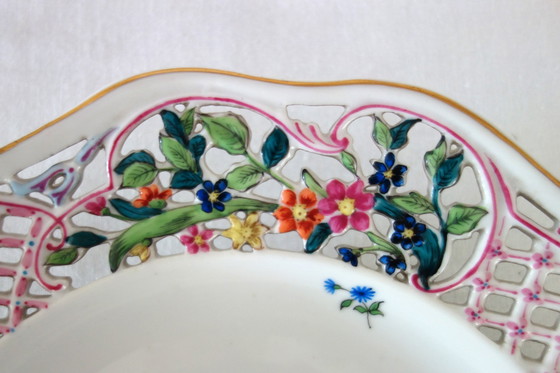 Image 1 of Rares Assiettes Décoratives Murales Porcelaine Herend, Hongrie Vers 1870