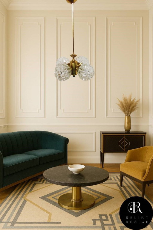 A stylish chandelier from the 1970s 