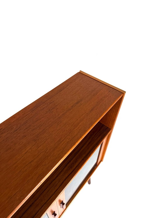 Librerie vintage danesi in teak anni '70, Legno, Vetro, Marrone (foto 7 di 10)