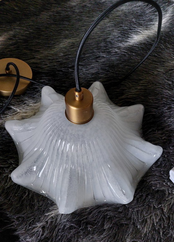 Image 1 of Lampada a sospensione "Graniglia" di Murano smerigliata, Lampo veneziano,