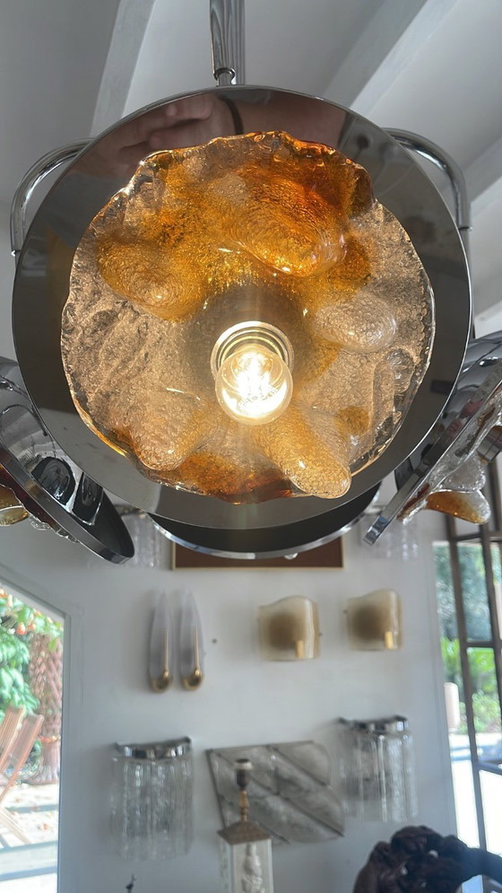 Image 1 of Toni Zuccheri von Venini Kronleuchter XXL aus Muranoglas! Italien 1970er Jahre