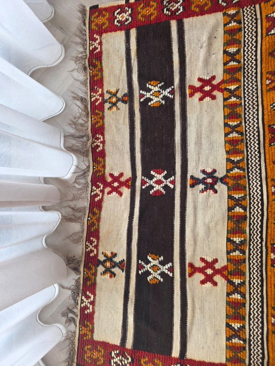 Image 1 of Vintage '60s Berber Tapijt - 372x157cm, Handgeweven Wol