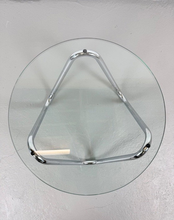 Image 1 of Minimalist Chrome & Glass Coffee Table
