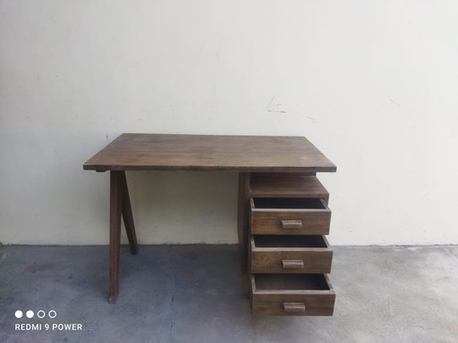 PIERRE JEANNERET 1896-1967 Verwaltungsschreibtisch aus Chandigarh