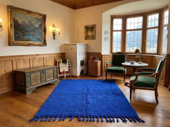 Blauer Berber-Teppich aus Wolle 200cm x 300cm – Teppiche & Läufer, Wool (photo 2 of 8)