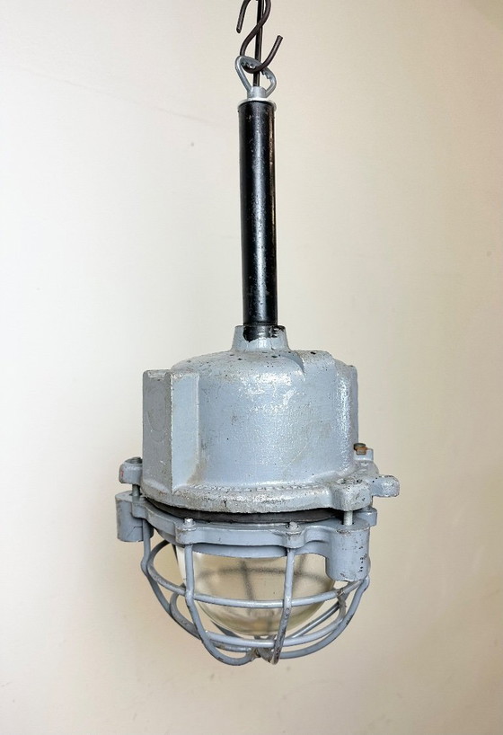 Image 1 of Dark Grey Cast Aluminium Explosion Proof Light from ELBA, 1970s