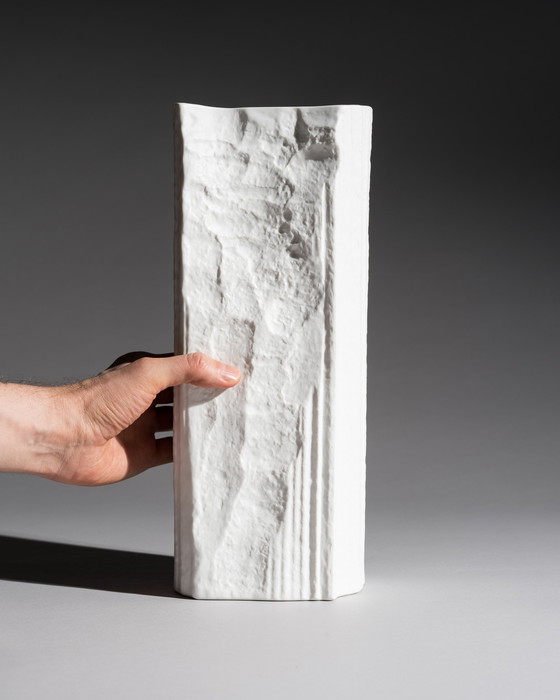 Image 1 of Duo de vases sculpturaux Rosenthal Studio-Linie, relief en porcelaine biscuit Martin Freyer