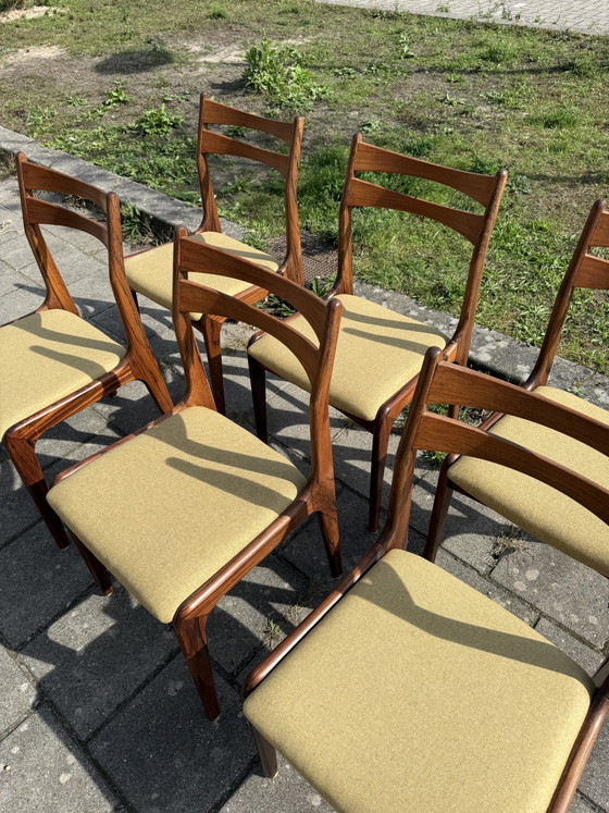 Set di 6 sedie da pranzo danesi restaurate anni ‘60 – Legno, Lana (photo 14 of 15)