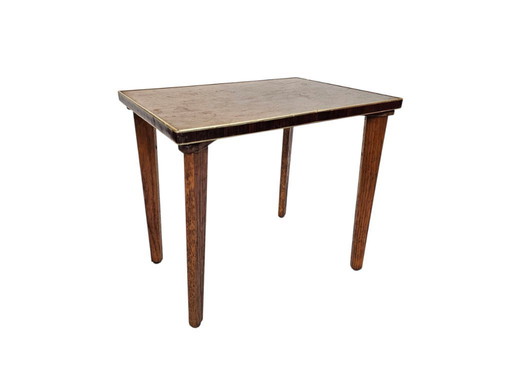 Vintage plant table - side table - wood - metal - 60's