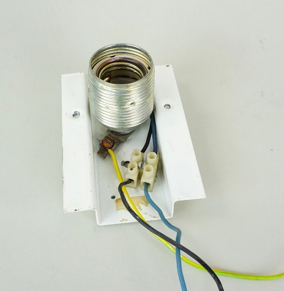 Image 1 of zware ijsglazen WANDLAMP uit het midden van de eeuw, jaren 60, 70 schans hustadt-leuchten