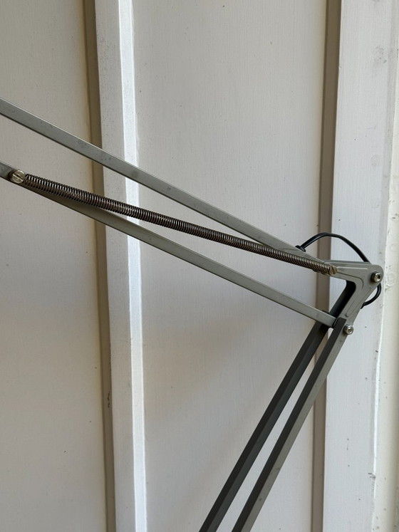 Lampada da terra in metallo grigio con molle - Stile industriale – Lampade da terra (photo 8 of 15)