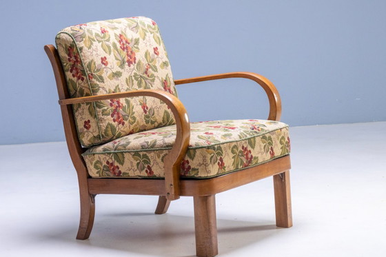 Image 1 of Paire de fauteuils Thonet, structure en bois courbé, années 1940