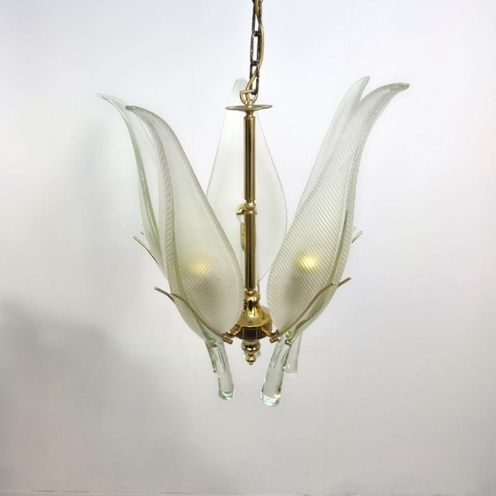 Image 1 of Kronleuchter aus Muranoglas, 1970er Jahre, Mitte des Jahrhunderts, Franco Luce