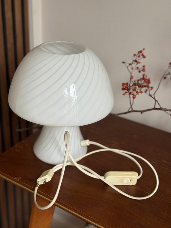 Image 1 of Vintage mushroom table lamp - Murano glass - 1970s
