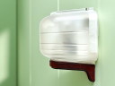 Wandarmatuur van glas en hout voor badkamer of gang 1990