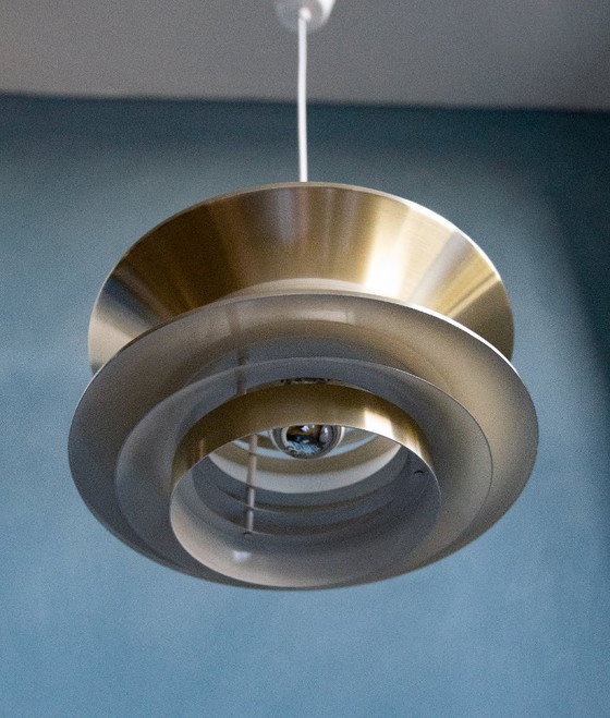 Lampada a sospensione svedese color oro di Carl Thore – Lampade a sospensione, Metal (photo 7 of 11)